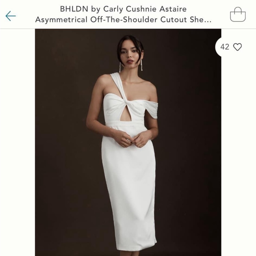 NWT BHLDN by Carly Cushnie Astaire
Asymmetrical Off-The-Shoulder Cutout Dress